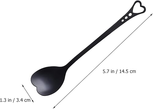 Vista 4 de Luxshiny Cucharas de café expreso, cuchara de postre de acero inoxidable, cucharas en forma de corazón, cucharas para helado, cuchara para mezclar