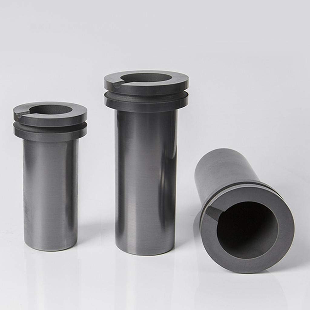 Creuset en graphite pour fonte de métal doré argenté 1 kg 65 x 125 mm