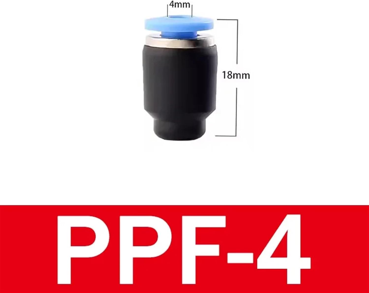 20/100pcs 4/6/8/10/12mm Pneumatic Plug Fittings Quick Nylon Fitting PP PPF Hose Tube Push Fit Dustproof Seal Connector Air Line (Color : PPF-4, Size : 100 pcs)