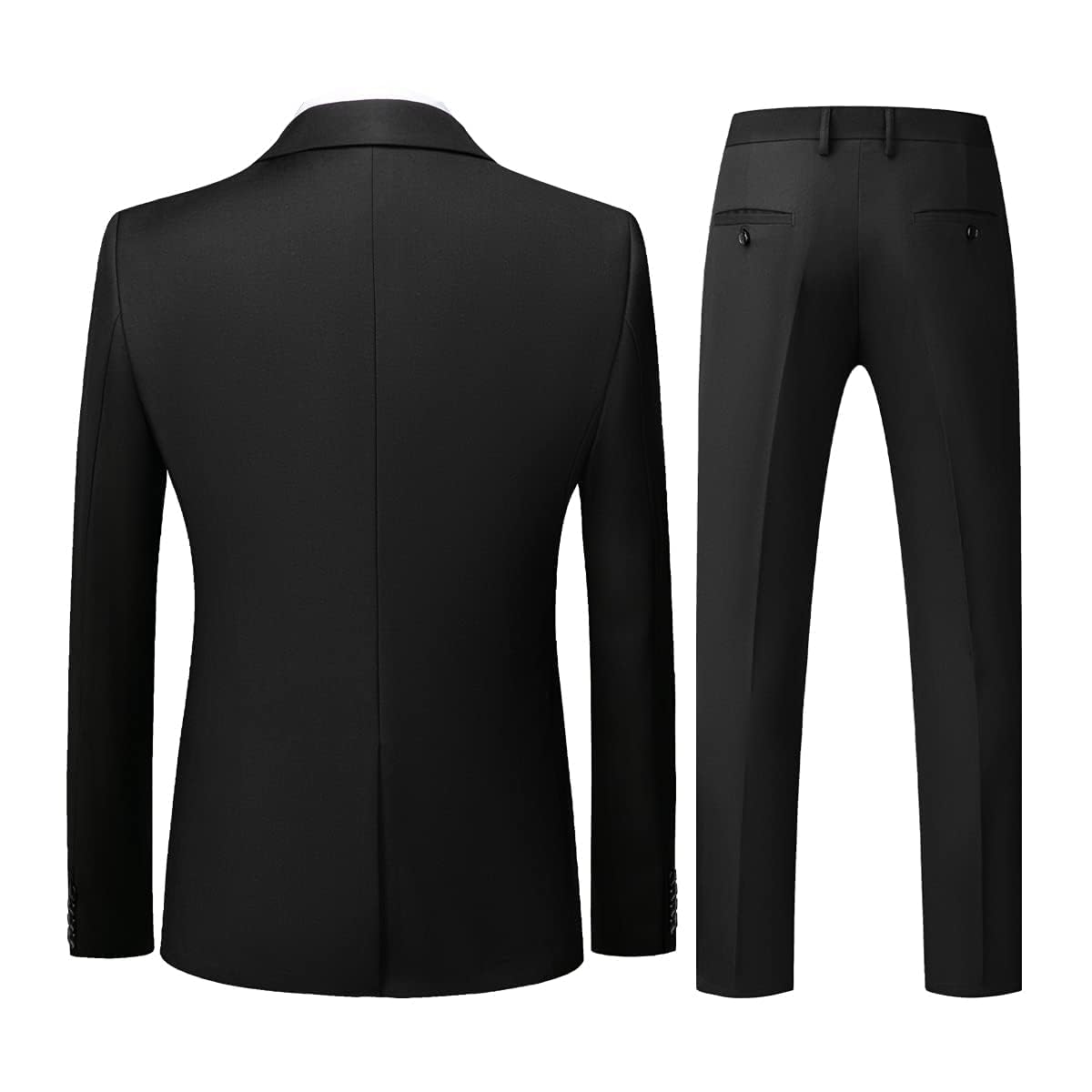 KUDORO Costume Homme 3 pièces Slim Fit Smoking à Un Bouton Men Suits 3 Piece pour Mariage Business Fête Confort Elégant Blazer Veste et Pantalon Gilet