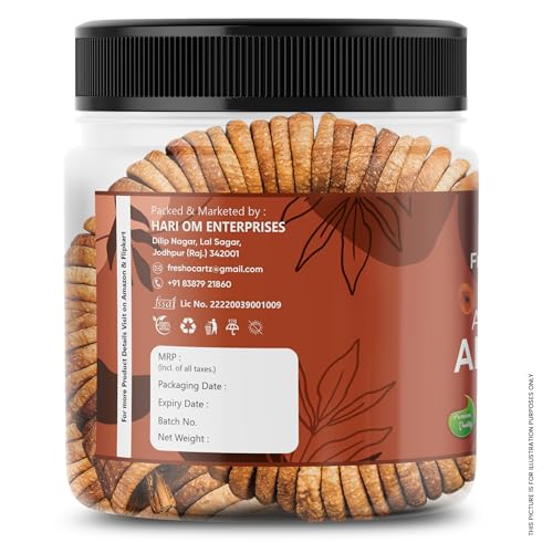 Image of FreshoCartz Premium Dried Anjeer | Anjiran Dry Fruits | Rich Source Of Fiber & Calcium | Afghanistan Dried Figs - Jar Pack (250gm (Pack of 1))