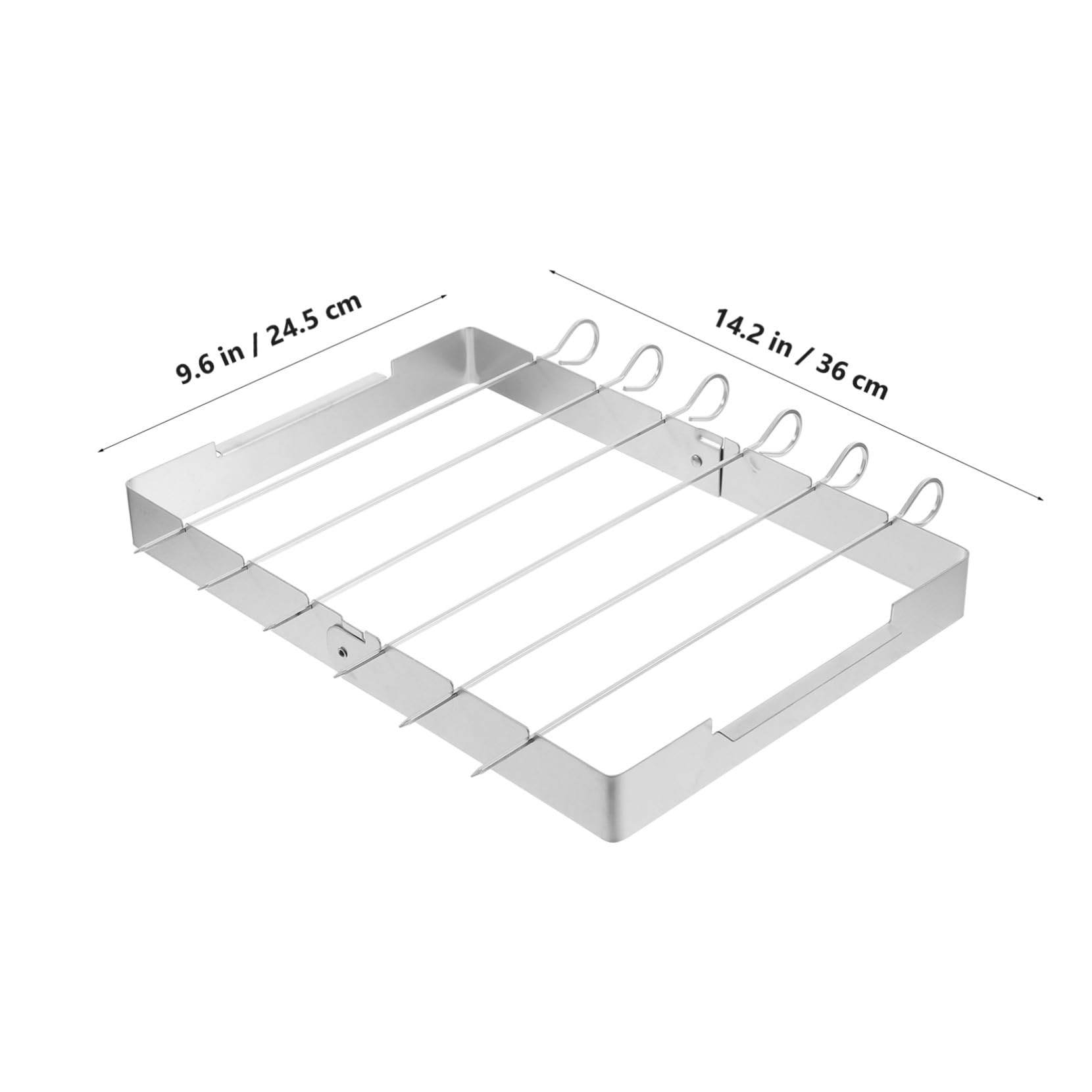 Set di 2 spiedini pieghevoli in metallo per barbecue, per grigliare carne e vetables, perfetti per cucinare all'aperto e feste estive