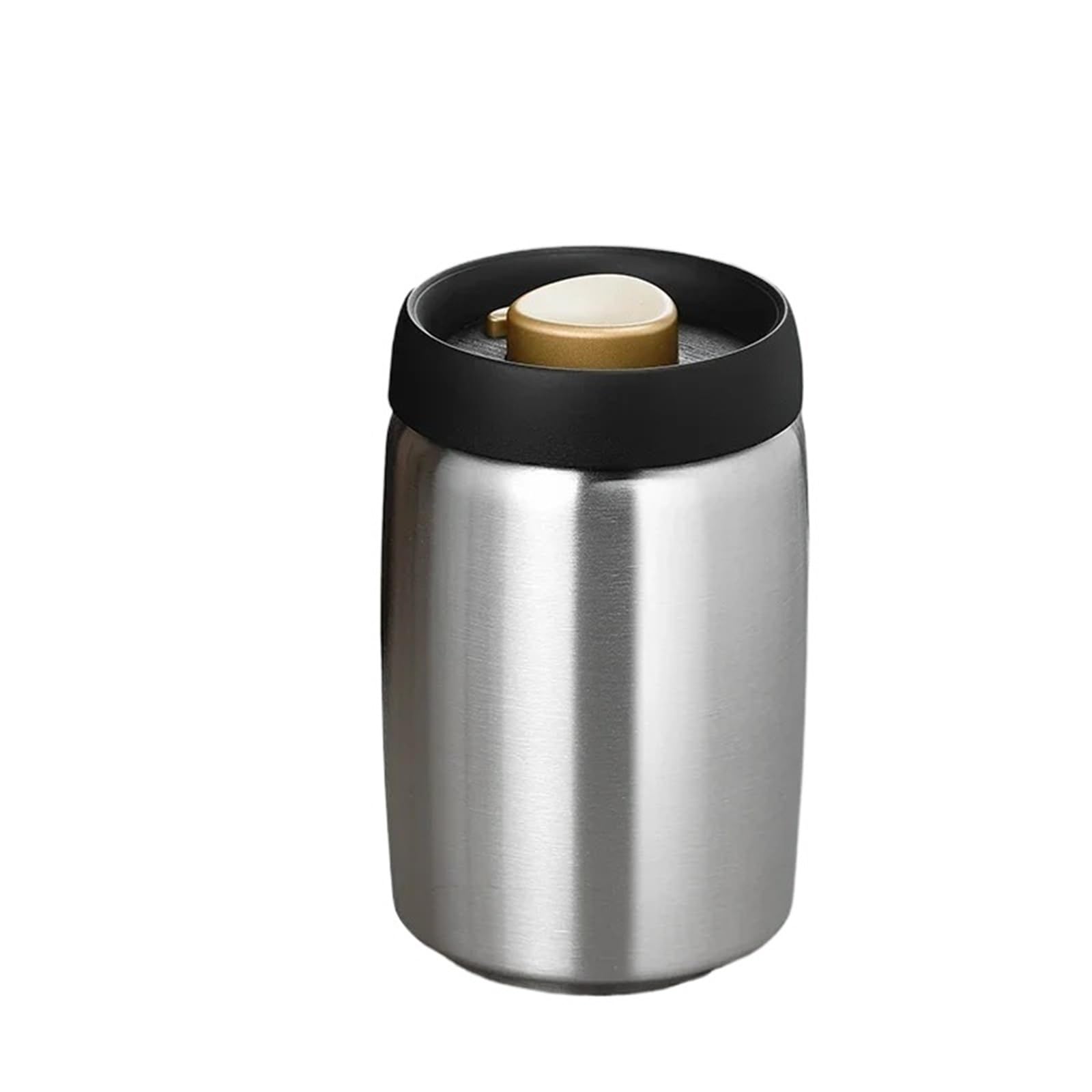 FDBTYJN Tea Caddy Stainless Steel Tea Sealed Jar Moisture-proof Household Storage Press Vacuum High-grade Coffee Bean(Silver1200ml)