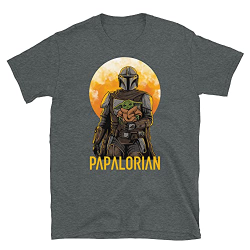 Papalorian Shirt, Fathers Day Tee, Cute Tee for Dad, Shirt for Papa, New Dad Shirt, First Time Dad Graphic Tee for Him Dark Heather