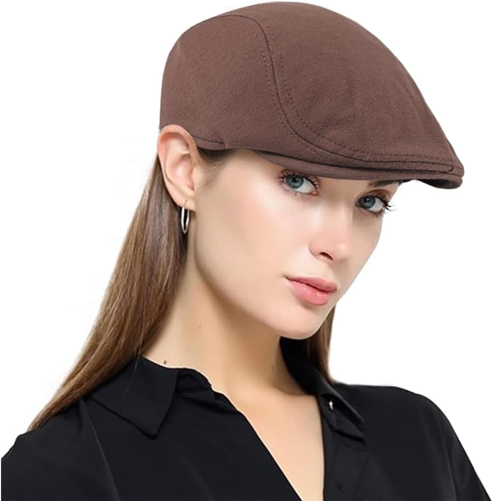 2 Pack Mens Flat Cap Ivy Gatsby Newsboy Driving Hat - Image 3