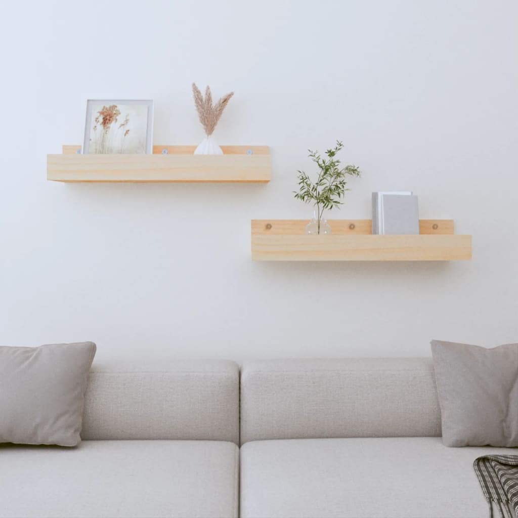 Étagère murale gain de place étagère flottante pin massif pour petits espaces bureau