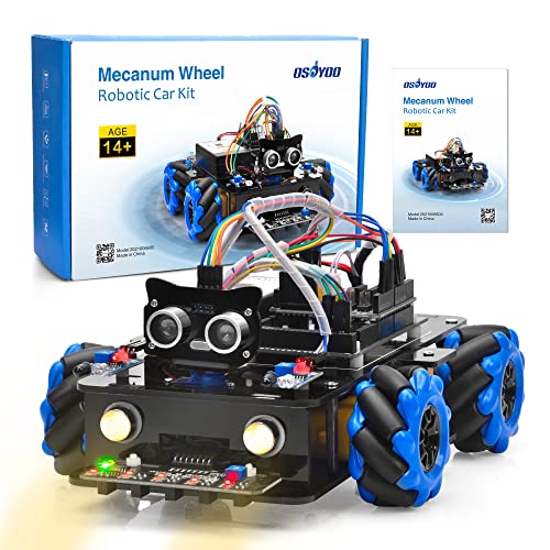 OSOYOO Blue Omni-directinal Mecanum Wheels Robot Car Kit for Arduino Raspberry Pi STEM Remote Controlled Educational Mechanical DIY Coding for Teens Adult OSOYOO Blue Omni-directinal Mecanum Wheels Robot Car Kit for Arduino Raspberry Pi STEM Remote Controlled Educational Mechanical DIY Coding for Teens Adult