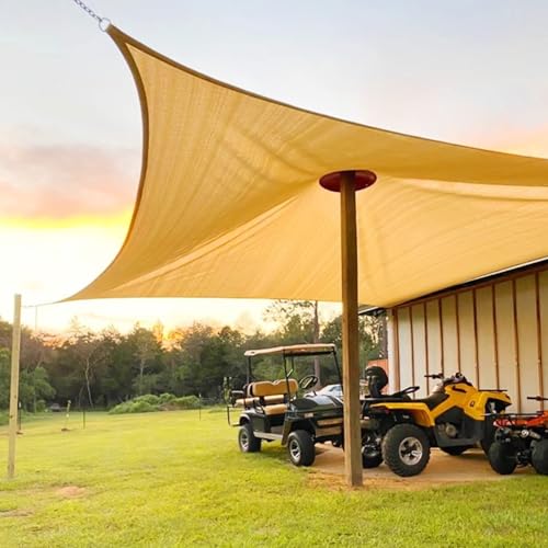 Filet d'ombrage durable 7,9 x 9,1 m avec structure haute densité - 7