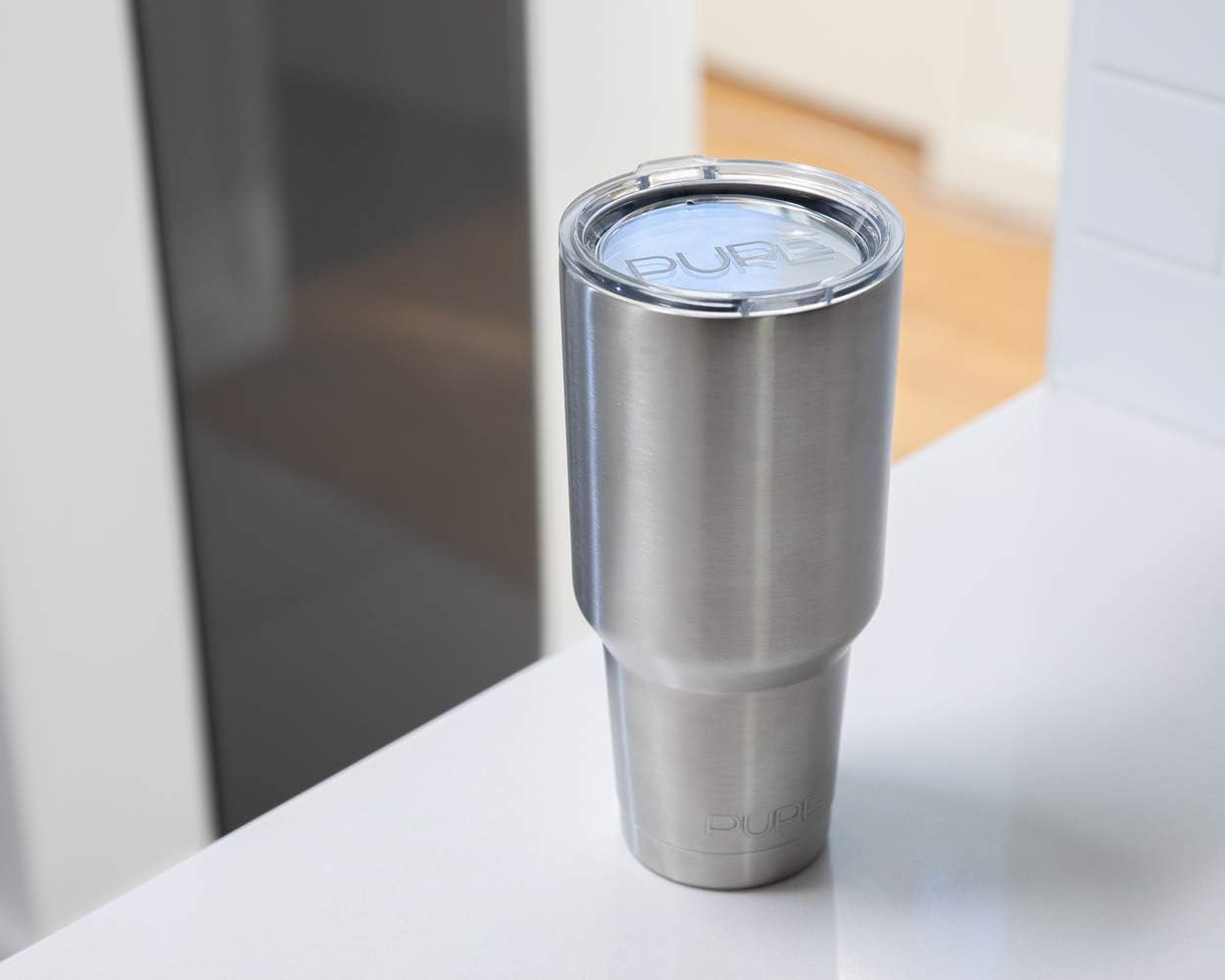 New Deal HUGE 40 Oz. Stainless Steel Vacuum Insulated Tumbler By Pure, Double Wall Insulated, Keeps Your Coffee Or Tea Crazy Hot And Holds Ice Longer Than Any Other Cup On Planet - Rustproof And Shatterproof