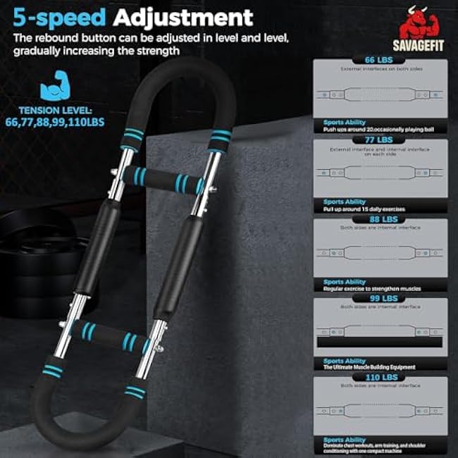 Twister Arm Trainer for Men - 110lbs Chest Workout Equipment & Arm Twister Exerciser Build Strength, Sculpt Upper Body - Adjustable Chest Builder & Arm Workout Device for Home Gym