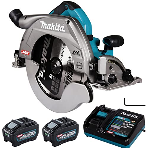 Makita HS011GT201 Akku-Handkreissäge 101mm 40V max. / 5,0 Ah, 2 Akkus + Ladegerät, Petrol/Schwarz