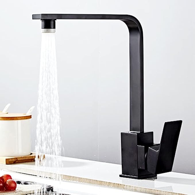 Kitchen Sink Faucet for Bar Farmhouse Commercial Black Mixer Tap