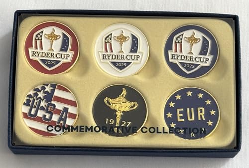 2025 Ryder Cup golf Ball Marker Set of 6 Bethpage