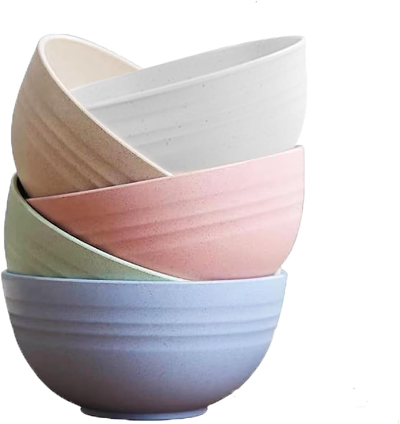 6 Pcs Unbreakable Wheat Straw Bowl Set Microwave Dishwasher Kitchen Dining