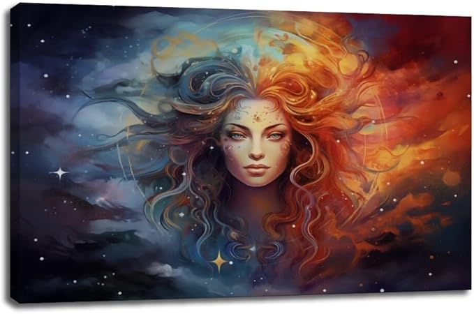 Framed Canvas Print Wall Art Abstract Scorpio Art Poster Framed Artwork Aesthetic Home Wall Decor for Living Room Bathroom Bedroom Wall Art Framed8x12inch