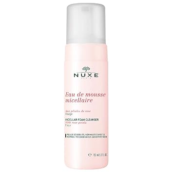 nuxe micellar foam cleanser with rose petals