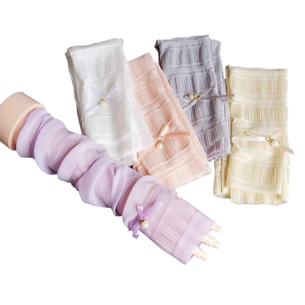 新品　完売品　花柄uvカットアームカバー　ベージュ　日よけ　日焼け防止 接触冷感 おさんぽ アームカバー ロング 57120023 （UVカット