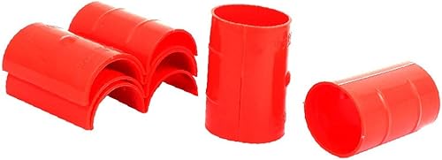 X-DREE 50mm Dia 2mm Thickness Central Air Conditioning Pipe Tube Clamp Red 6pcs(50mm Dia 2mm Grosor Aire acondicionado central Tubo Tubería