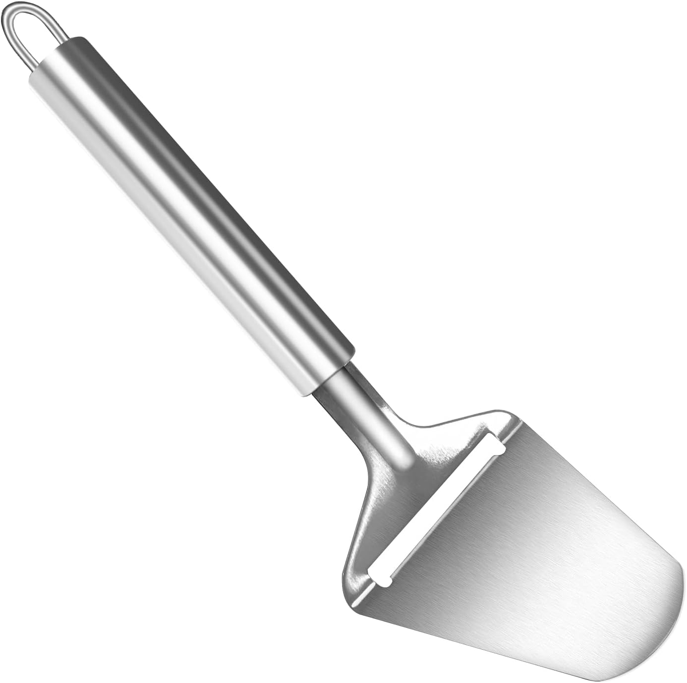 Quacc Cortador de queso de acero inoxidable, cortador de queso, cortador de queso multifuncional, apto para lavavajillas, para cocina (plateado)