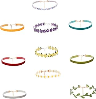 KESYOO 10pcs Flower Choker for Women Bead Necklace Floral Jewelry Choker Necklace Elegant Women Accessories