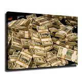 Money Million Dollars Motivation Poster Canvas Print Painting Picture Wall Art Gift Home Corridor Bedroom Living Room Aesthetic Decoration (08x12inch Unframed)