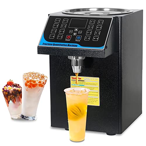Image of Commercial Fructose Machine, 7.5L Syrup Quantitative Dispenser, 16-Key Microcomputer Control, Automatic Cleaning And Memory Function, 304 Safety Liner