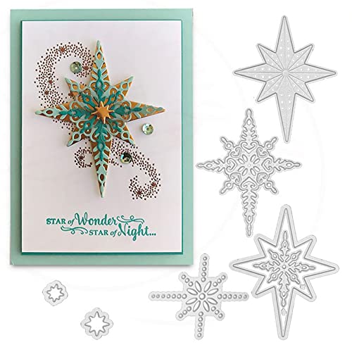FAWENUCY Scrapbooking Die-Cuts Christmas Metal Cutting Dies for Card Making Paper Craft Punch Template Background Embossing Stencils DIY Album Dcor (Christmas Snowflakes-12.4x8.3cm)