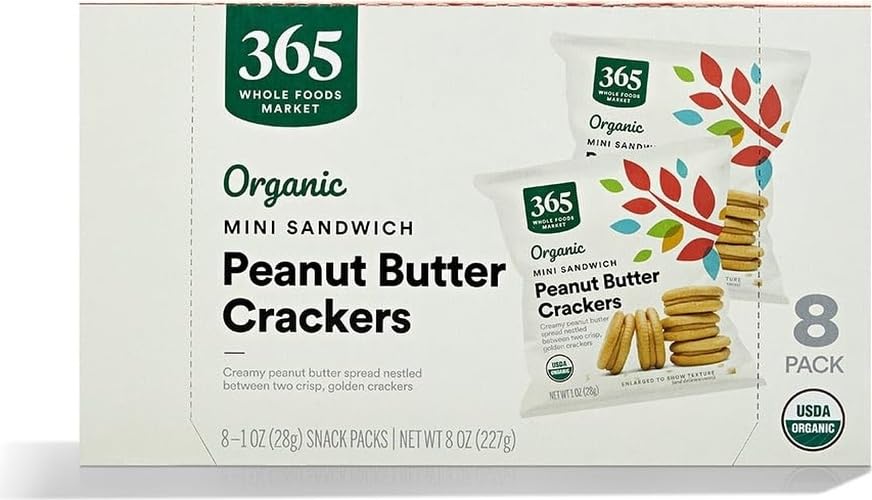 Image of 365 by Whole Foods Market, Organic Mini Peanut Butter Sandwich Crackers 8 Count, 1 Ounce
