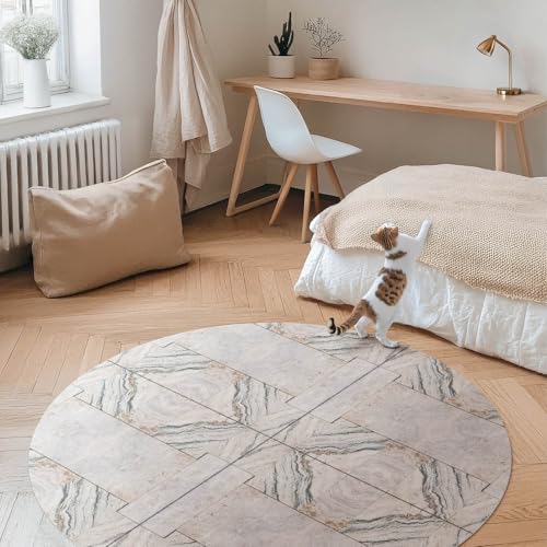 Tapis de salon intérieur rond ø90 cm pour une ambiance maison chaleureuse
