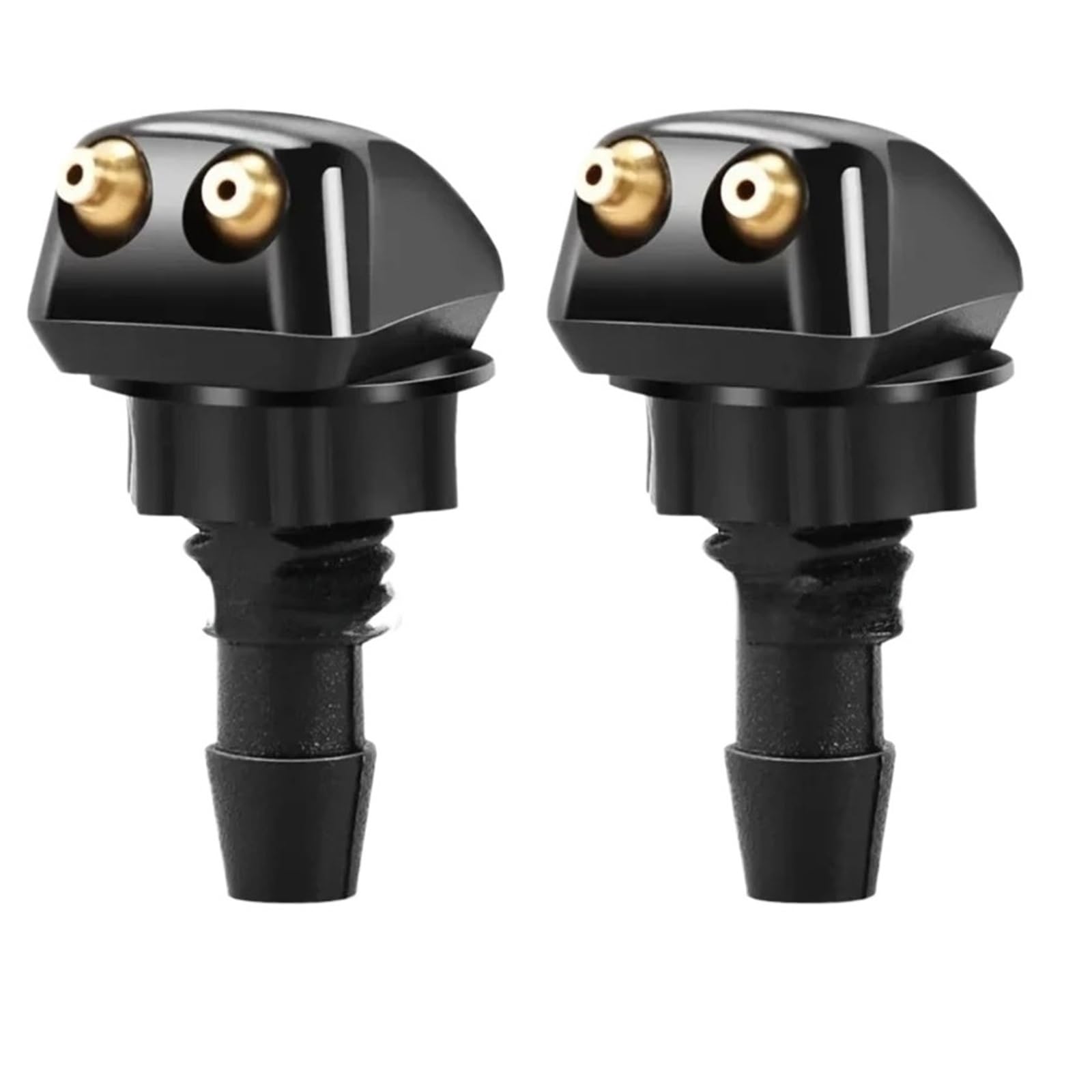 Zhlouytg 2Pcs Car Windshield Wiper Washer Spray Nozzle Fits Most Models Dual Holes Front Windshield Spray Nozzles Washer Jet Kit