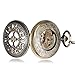 OIFMKC Pocket Watch Steampunk Pocket Watch Clock Poker Skull Pattern Luxury Retro Hollow Automatic Mechanical Fashion Bronze Copper Xmas Gift