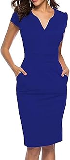 CEASIKERY Women's Business Retro Cocktail Pencil Wear to Work Office Casual Dress
