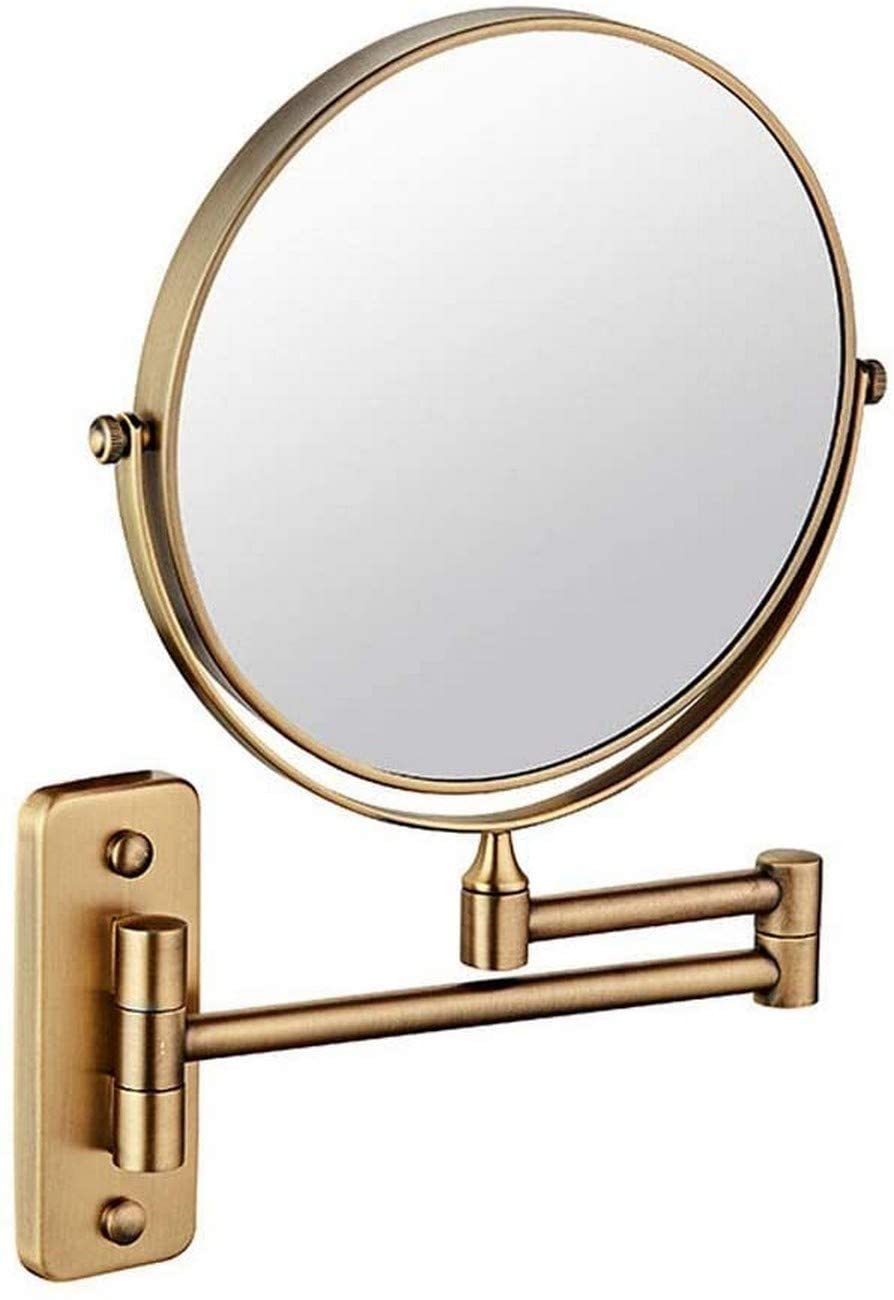 Miroir de maquillage double côté 8 pouces avec structure murale robuste