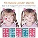 Miserwe Face Paint Kit-18 Colors,40 Stencils,1 Silver Sticker,2 Glitter Powder,4 Brushes, 4 Sponge Kit Professional Safe Non-Toxic Washable Body & Face Paint for Kids Adult