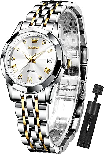 OLEVS 腕時計 レディース 人気 防水うで時計 カジュアル クリスタル 日本クォーツ 日付 夜光 彼女 プレゼント 女性腕時計 ホワイト OLEVS 腕時計 レディース 人気 防水うで時計 カジュアル クリスタル 日本クォーツ 日付 夜光 彼女 プレゼント 女性腕時計 ホワイト