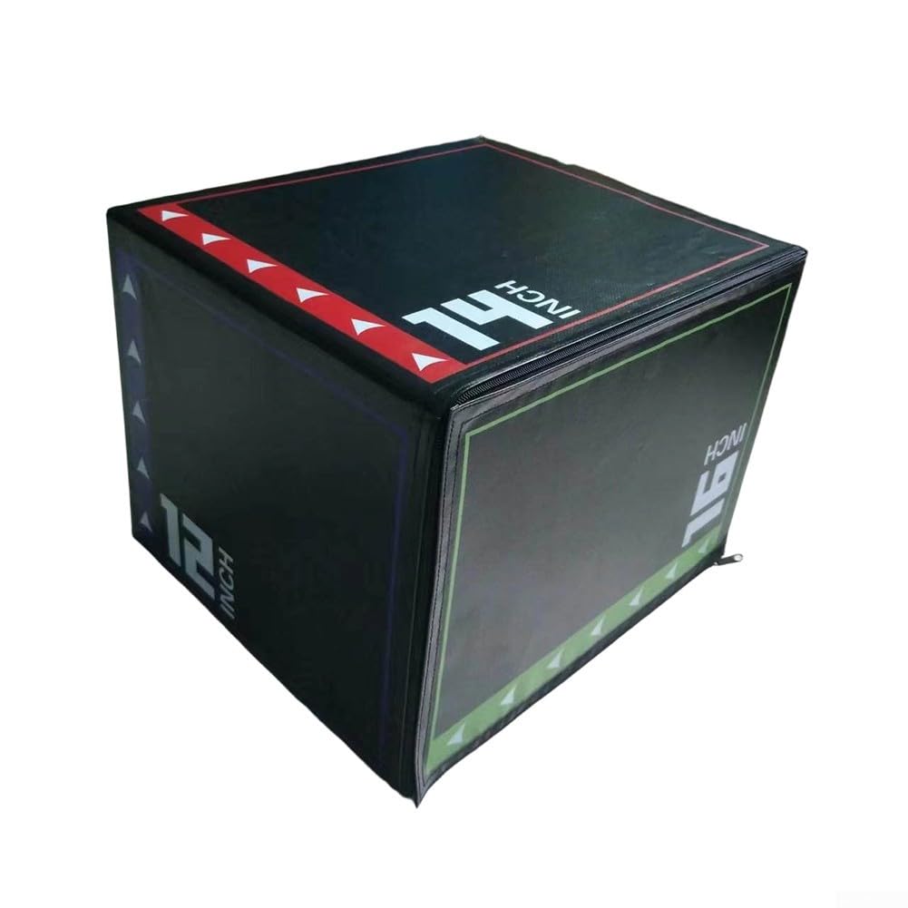 Box Salto in Schiuma Densità Anti-Urto Nero Box Salto in Schiuma(30 * 35 * 40cm) | 3 altezze regolabili, struttura morbida per sicura, ideale per jump training, previene infortuni, uso domestico