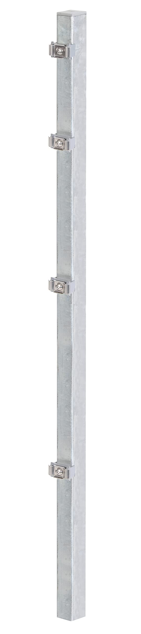 Alberts 676919 Zaunpfosten mit Klemmlasche | feuerverzinkt | Länge 2000 mm | 60 x 40 mm