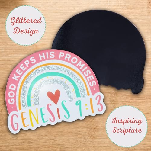 Christian Art Gifts Inspirational Women & Girls Bible Verse Fridge Magnet: God Keeps His Promises