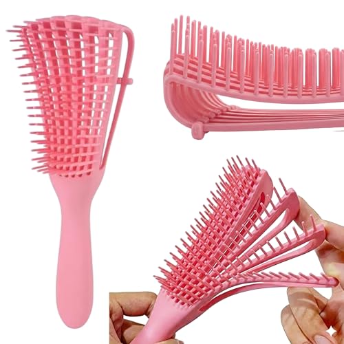 Image of TEMPERIA Detangler Hair Brush for Women & Men - Detangle Wide Tooth Comb for Curly /Wavy Hairs - Shampoo Detangling Curl Styling Hairbrush, Premium & Ergonomic Design (CB136)