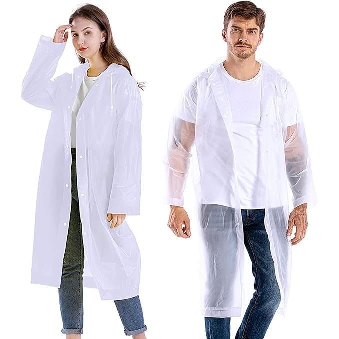 pearl tree EVA Waterproof Rain Coat Hooded Outdoor Water Resistant Suit Portable Men and Women (Pack of 1) (Universal, White)-picture-55