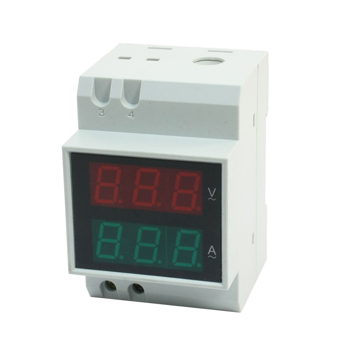 Buy 35mm DIN Rail Mount LED Display 80300V 0.199.9A Voltmeter Ammeter