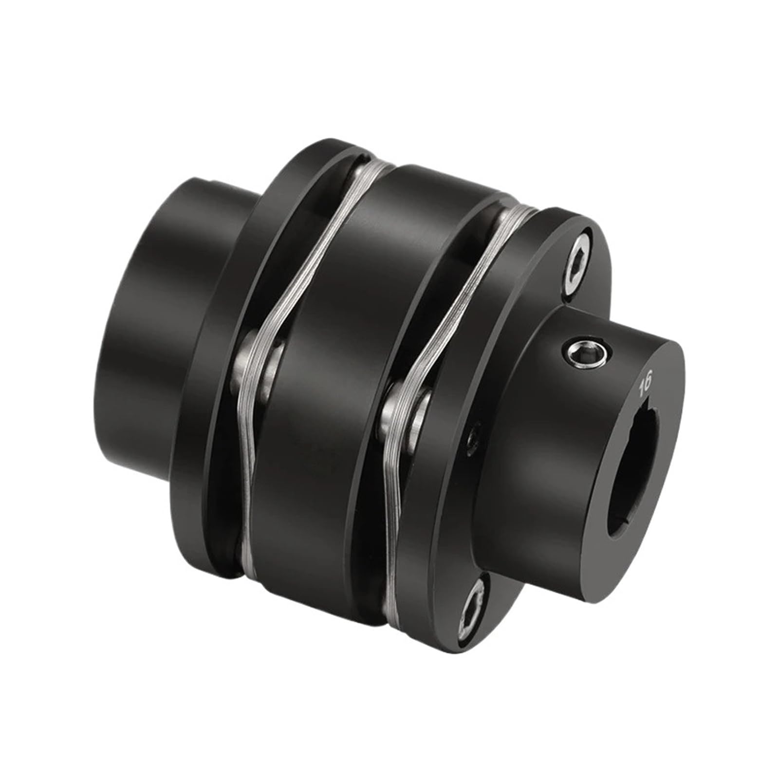Coupleur d'arbre d'accouplement à double disque étagé en acier D82 L98 flexible(26-26)