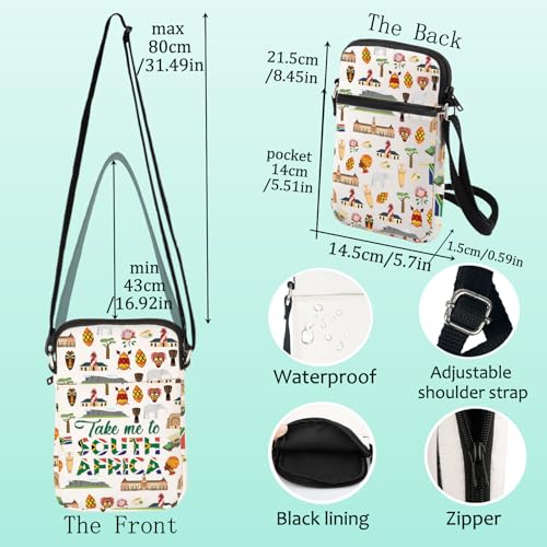 LEVLO South Africa Symbols Crossbody Bag South Africa Souvenir Gift Take Me To South Africa Shoulder Bag Traveler Merch2