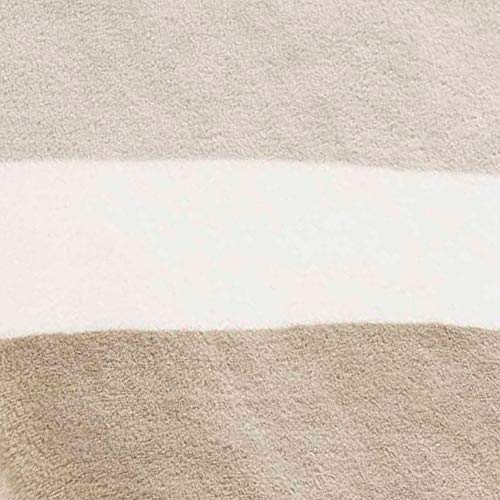 Image of Nautica - Throw Blanket, Super Soft & Cozy Fleece Bedding, Dorm Room Essential & Stylish Home Decor (Awning Stripe Beige, Throw)