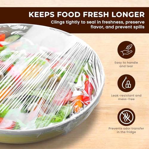 Image of GI Store Plastic 100 Meter Guaranteed Food Wrap Compostable Cling Film| Transparent Foil Wrap Easy to Use 12 inch, Extra Thick BPA Free Food Wrap (Pack of 1)