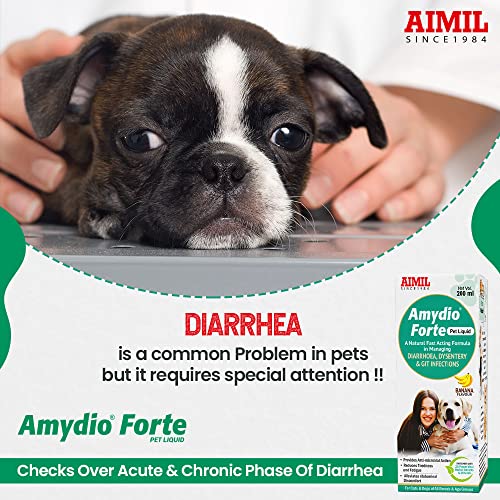 Image of AIMIL Amydio Forte Pet Liquid | Herbal Medicine For Diarrhoea, Dysentery & GIT Infections For Dogs & Cats | 200ml