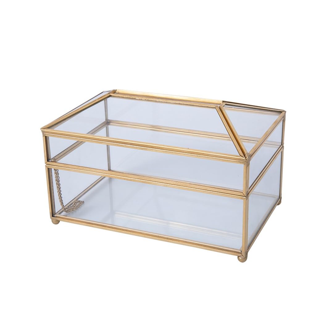 Boîte à papier de table anti-poussière en verre pour protéger vos mouchoirs