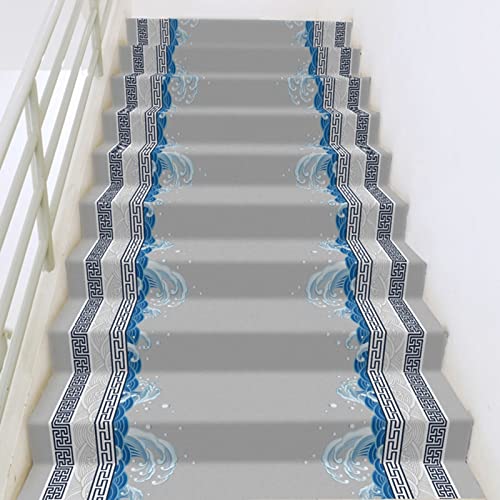 Alfombra de escaleras autoadhesiva gris de 1,1m de ancho para decoracion 2