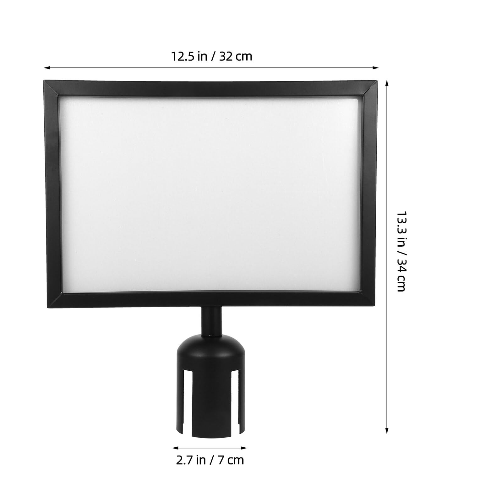 Porte-panneau D'aéroport en Acier Inoxydable Noir, Support