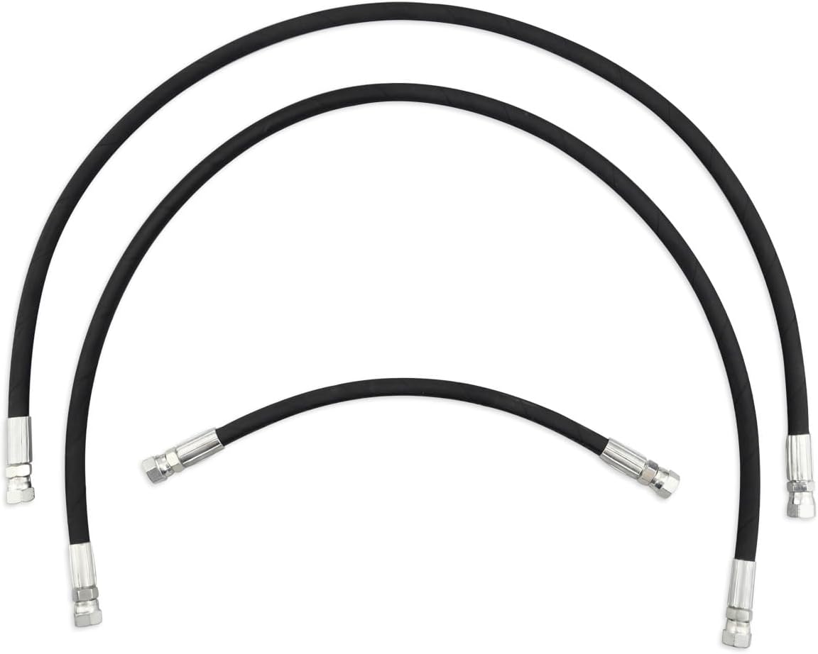 Heavy Duty Snow Plow Hose Set Kit - 1/4"x42" & 1/4"x16" Hydraulic Lines Fit for Western 56616 56617 Fit for Fisher 56591 56592